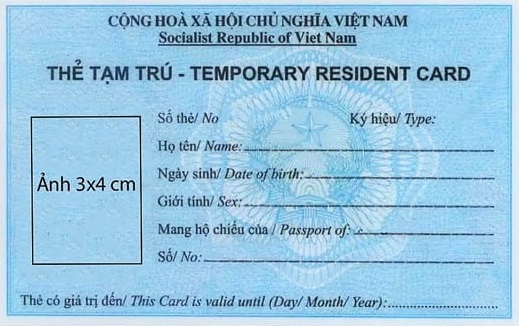 Mẫu ảnh thẻ tạm trú cho người nước ngoài tại Việt Nam