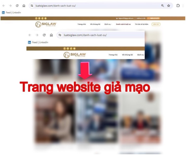 CÔNG VĂN CẢNH BÁO VỀ VIỆC LẬP WEBSITE LỪA ĐẢO NHÂN DANH CÔNG TY LUẬT SIGLAW